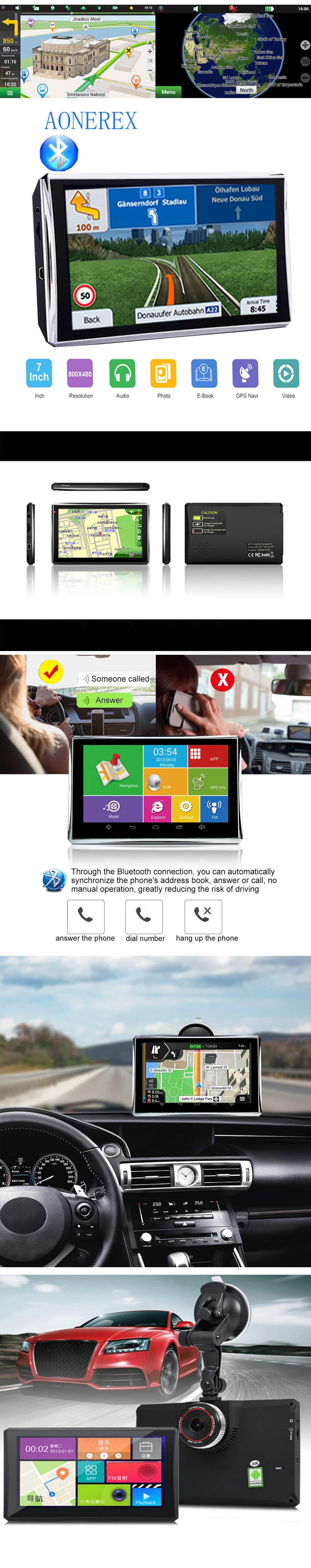 5 дюймов 8 Гб Автомобили gps навигация Bluetooth wifi Автомобильный gps экран портативный fm-передатчик комплект Европа Америка Азия Африка карты