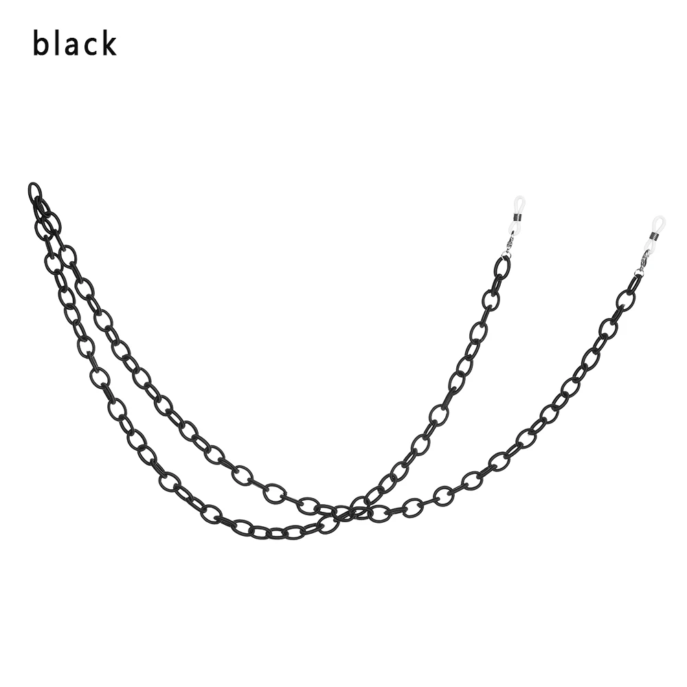black Модные нейлоновые карамельные очки для чтения цепочка для очков очки аксессуары простой стиль шнурок для очков ожерелье - Цвет: black