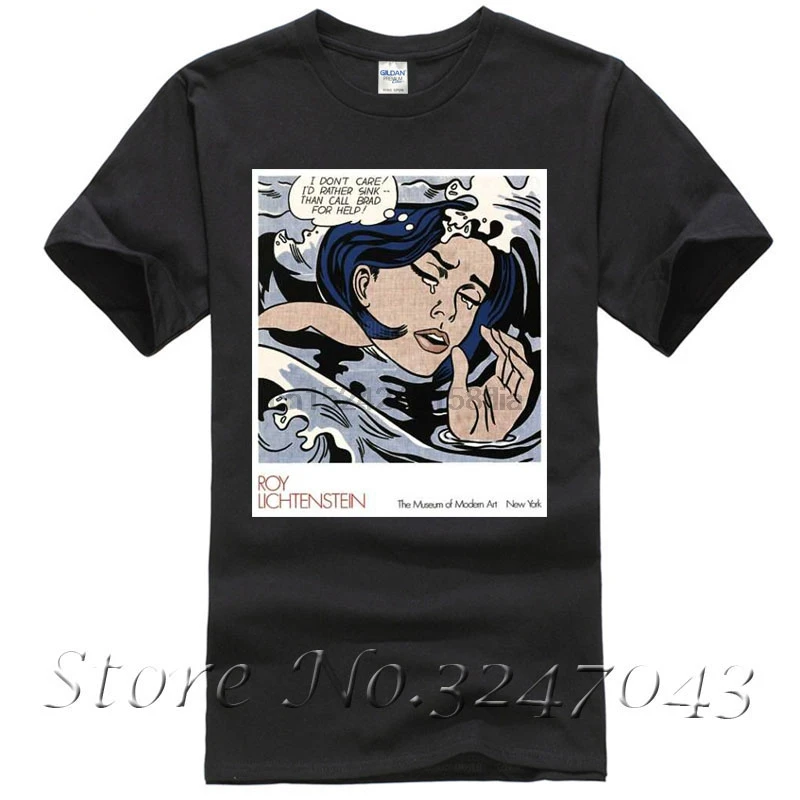

Drowning girl oversize - T Shirt by Roy Lichtenstein Men T-shirt