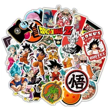 

50Pcs Anime Dragon Ball Stickers Pvc Waterproof for Laptop No Repeat Luggage Trunks Motorcycle Cartoon Doodle Sticker Toy