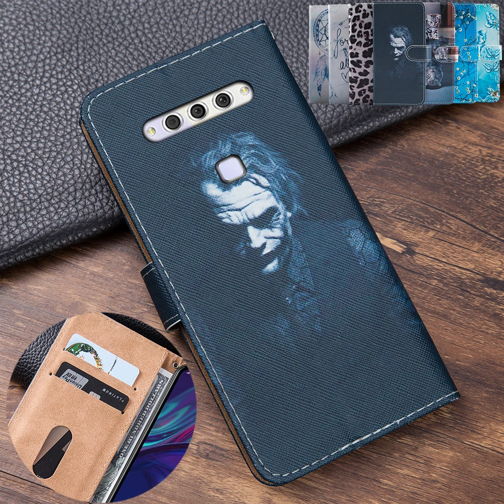 Кожаный чехол книжка с 3D тиснением клоуна для TCL PLEX телефона сумка карт tcl ple x 6 53