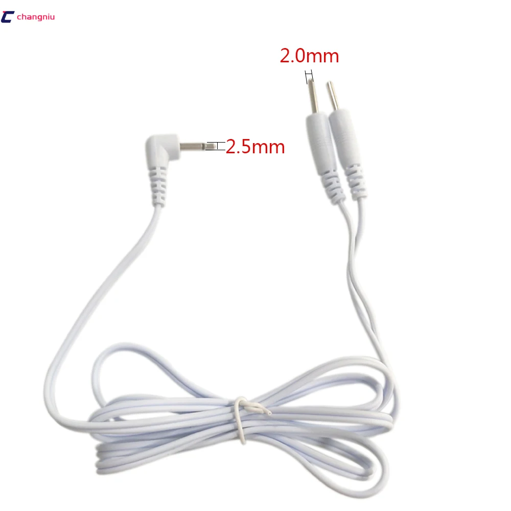 

10/30/50/100pcs 1.2M Long DC 2.5MM 2 in 1 Head electrode wires /cable needle 2MM Plug for digital Therapy Massager Machine