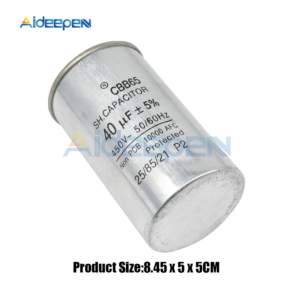 

CBB65 40uF 450V AC Motor Capacitor Air Conditioner Compressor Start Capacitor for Air Conditionin Refrigerator Oven Water Pump