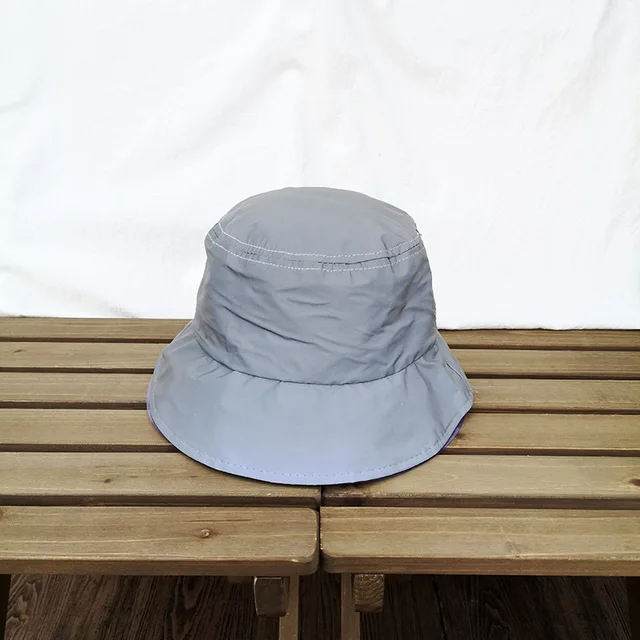 White Reflective Baseball Bucket Sun Visor Hat 3