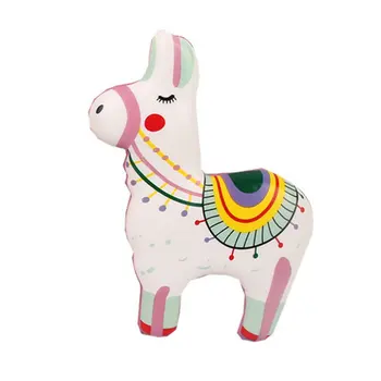 

Simulated Cartoon Color Printing Alpaca Toy Decoration Slow Rebound Decompression Toy Foam Relaxed Toy Cake Sample Model
