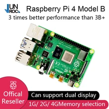 Официальный Raspberry Pi 4 Модель B ram 1G 2G 4G 4 ядра 1,5 Ghz 4K Micro HDMI Pi4B 3 скорости, чем Raspberr Pi 3B