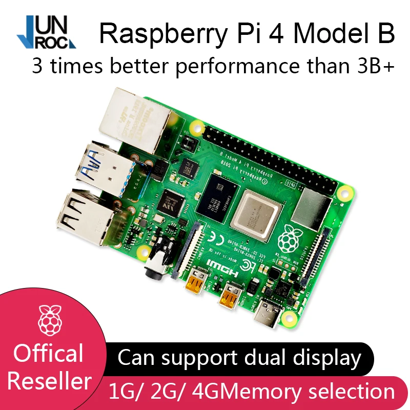 Billige 2019 neue Original Offizielle Raspberry Pi 4 Modell B RAM 2G 4G 4 Core 1,5 Ghz 4K micro HDMI Pi4B 3 Geschwindigkeit als Raspberr Pi 3B +