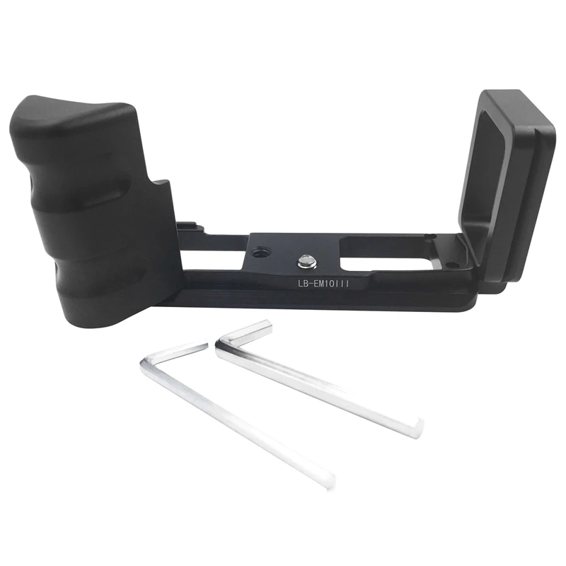 

ABKT-NEWYI Metal QR Quick Release L Plate Bracket Camera Mount Vertical Grip for Olympus EM10 III Hand Grip