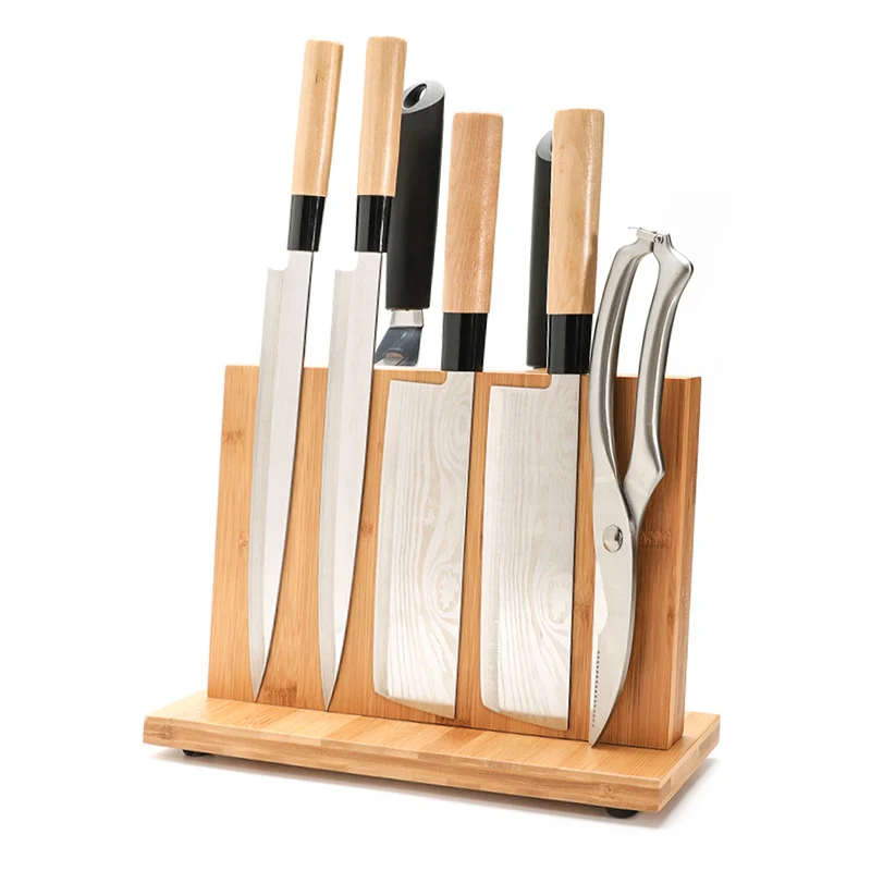 soporte magnético de madera en ambos lados bloque XL para cuchillos con imanes extra fuertes QUINTESSIO Bloque magnético para cuchillos sin cuchillos soporte magnético para cuchillos de cocina
