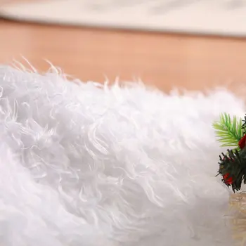 

New Christmas Plush Tree Skirt Pure White Long Hair Christmas Tree Skirt Christmas Tree Decoration Tree Skirt