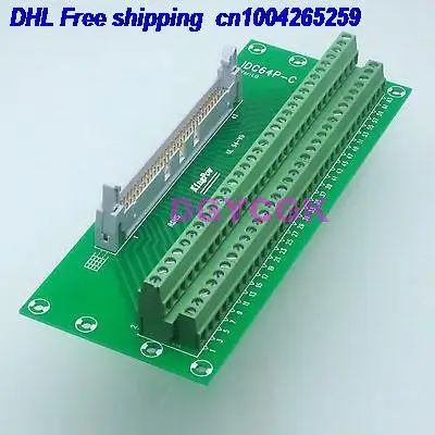 

DHL 10pcs IDC 64pin port plug adapter connector header Terminal Breakout PCB Board 2 row connector 22-ct