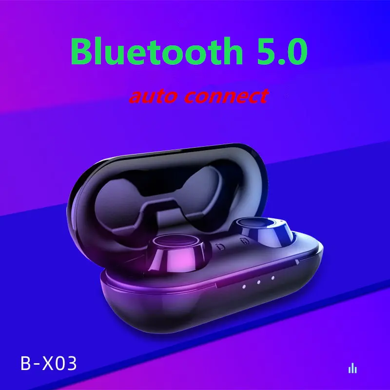 

TWS 5.0 noise reduction Bluetooth headset 3D touch headset, comfortable sweat-proof wireless headset with dual microphone