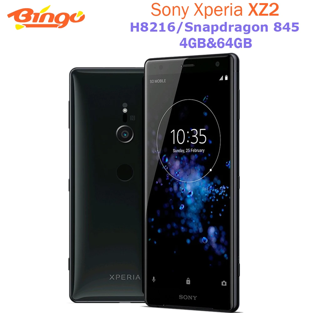 Sony Xperia XZ2 H8216 desbloqueado 4G Android Original teléfono móvil 5,7 Octa Core 19MP RAM 4GB ROM de 64GB NFC Fingersprint