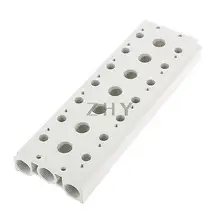 Прямоугольный алюминиевый блок 3/" PT Женская резьба 7 станций электромагнитный клапан база