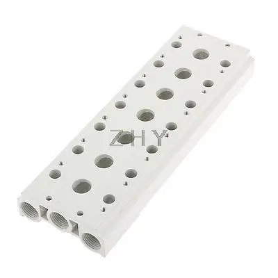 

Rectangle Aluminum Block 3/8" PT Female Thread 7 Stations Solenoid Valve Base
