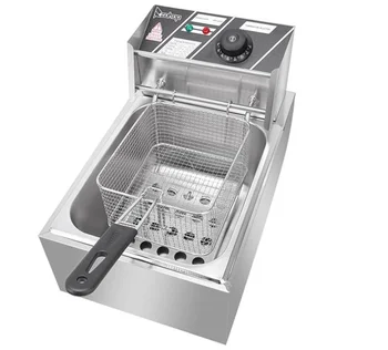 

6L 2.5KW Countertop Stainless Steel Double Container Tank Durable Commercial Restaurant Electric Deep Fryer US Plug