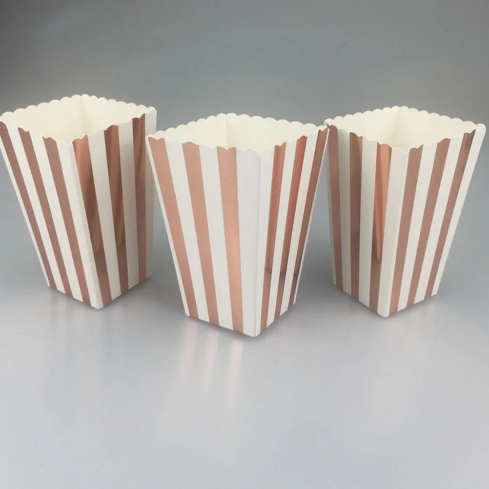 48pcs 50pcs Popcorn Box Party Favors Cartons Paper Popcorn Boxes Snack Food Container Holder Birthday Baby Shower Movie Theater