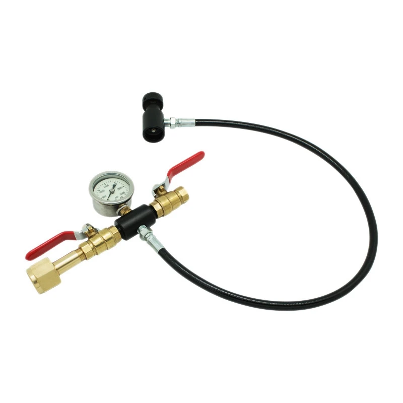 

W21.8-14 High Pressure Hose Co2 Fill Station 24 Inch with Gauge for Filling Sodastream Tank