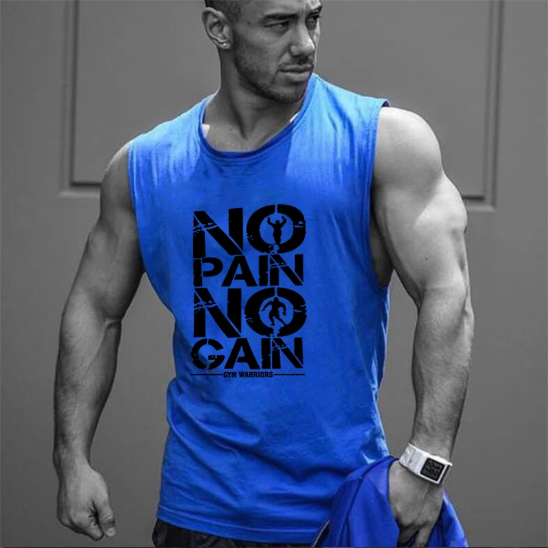 Майка Muscleguys для бодибилдинга мужская хлопковая одежда летняя майка тренировок