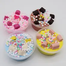 

60/100ml Doughnut Fluffy Slime Putty Mud Clay Sludge Toy Stress Relief Gift Hand Fidget Toy Slime Toy Antistress for Children