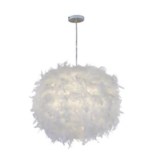 

Bedroom Living Room Hotel Feather Chandelier Decoration European And American Simple Ball Feather Chandelier LED Chandelier