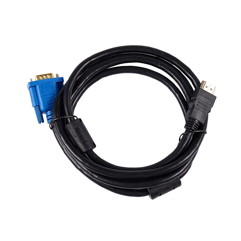 1,8 м HD tv HDMI штекер VGA Кабель-адаптер видео кабель Разъемы для PC tv черный