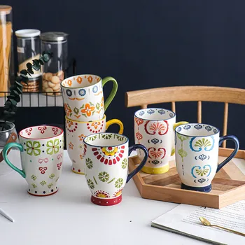

Ceramic Cold Drink Tea Mugs Breakfast Milks Coffee Cup Drinkware Beer Cup Kitchen Utensils Wedding Gifts Housewear Cup For Lover