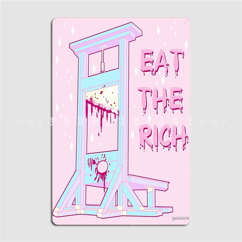 

Eat The Rich Poster Metal Plaque Wall Decor Cinema Garage Printing Living Room Tin Sign Poster