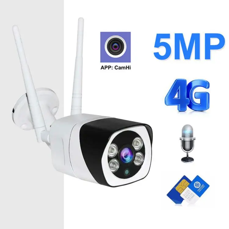 3g 4G sim-карта IP камера 1080P 5MP HD беспроводная wifi наружная камера безопасности CCTV металлическая P2P Onvif двухстороннее аудио приложение Camhi