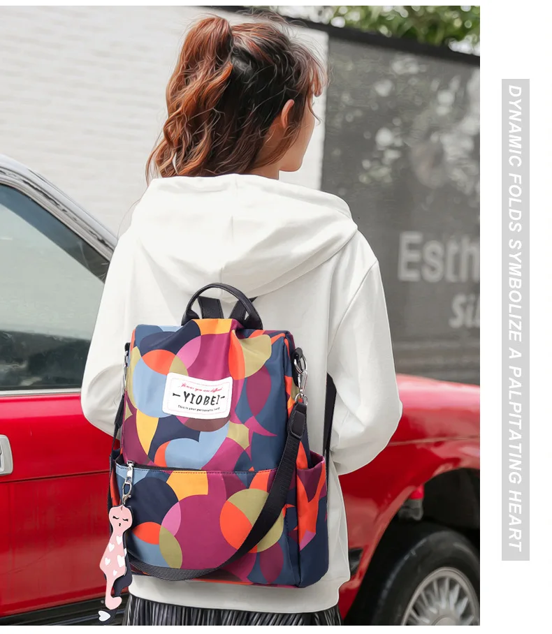 Настраиваемый рюкзак женская сумка 2019 новый стиль Противоугонная Уличная Повседневная дорожная сумка с перекрещивающимся принтом