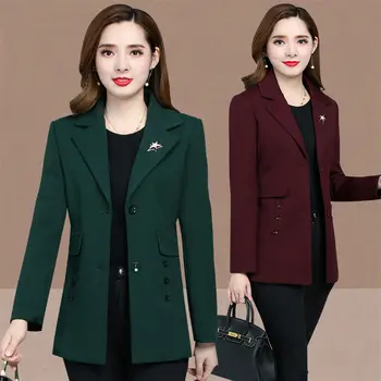 

2020 Spring And Autumn Women Blazer Jacket New Middle-aged Women Suit Jacket Fashion Slim Women Clothing Women Coat Plus Size