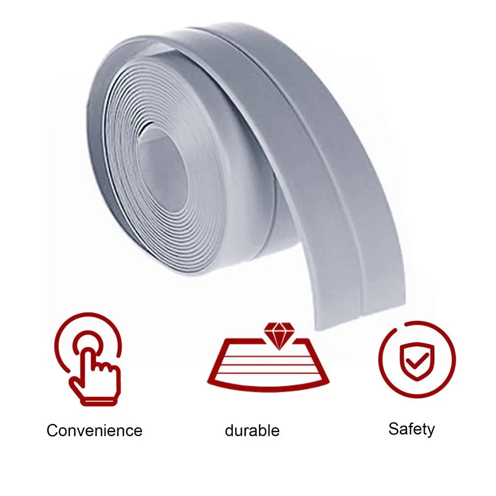 38mm*3.2M Home Kitchen Bathroom Bathtub Wall Sealing Tape Strips Mildew Resistant Self Adhesive Tape For Sink Basin Waterproof