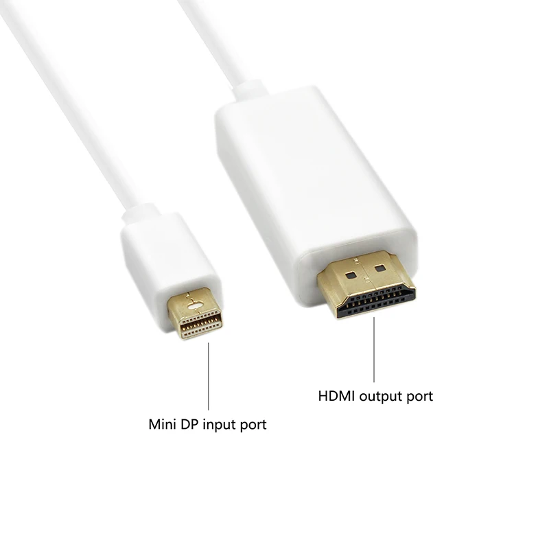 Mini Display Port to HDMI Cable Thunderbolt HDMI Converter Mini DP to HDMI  Cable Adapter 4K 1080P for MacBook Pro Monitor