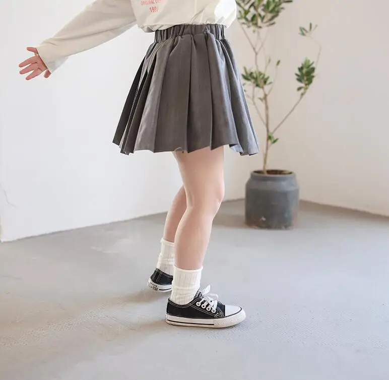skirt Длинные штаны в Корейском стиле для мальчиков и девочек весенние хлопковые модные детские штаны 1-7 лет, HJ754 - Цвет: skirt