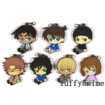 

Detective Conan Rubber mascot pendant Case Closed Amuro Tooru Haibara Ai anime LIGHT HOBBY PVC Phone strap Charm Keychain goods