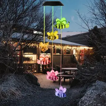 

Courtyard Solar Light Bee Color Changing LED Night Light Garden Decorative Lamp Unique Rain& Moisture Proof Design Light Fixture