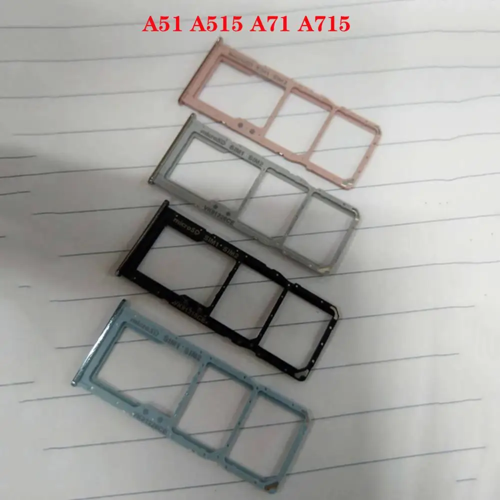 SIM Card Tray Holder SD Card Reader Slot Adapter for Samsung Galaxy A51 A71  A515 A715|Mobile Phone Housings & Frames| - AliExpress