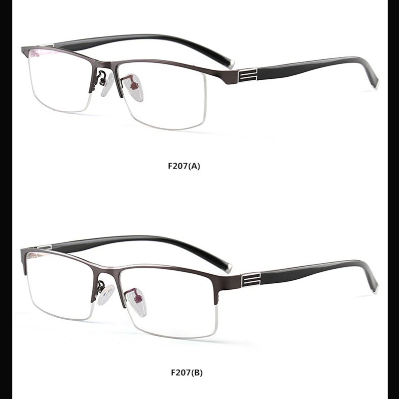 Полуоптические очки из титанового сплава, оправа для мужчин, сверхлегкие квадратные очки для близорукости по рецепту,, мужские металлические оправы для очков