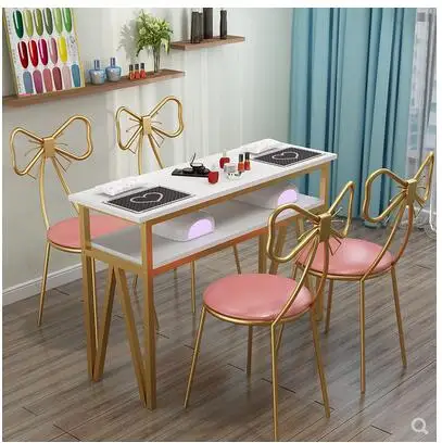 New nail art desk and chair set single simple modern nail shop table double nail art desk special economical nordic style special price economical manicure table simple single and double manicure table manicure table chair set