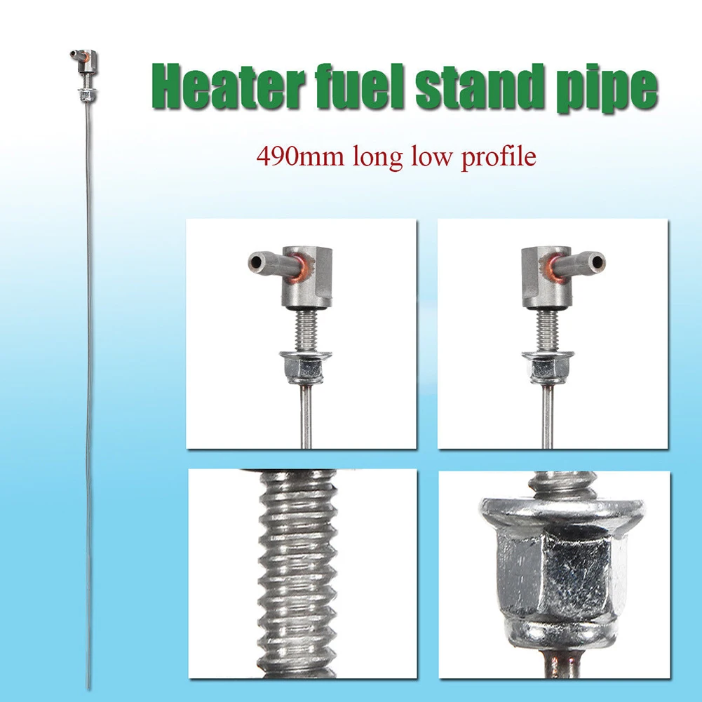 490mm Long Metal Pick Up Parking Heater Part Sender Unit Car Installation Fuel Stand Pipe Durable Vehicle For Webasto