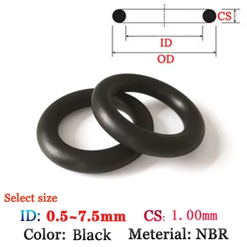 

CS 1.0mm Fluoro Rubber O-Ring 10pcs Washer Seals Plastic gasket Silicone ring film oil and water seal gasket NBR material Ring