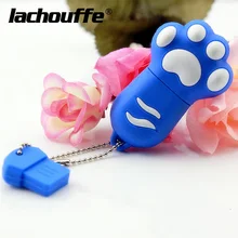 Милый Кот лапа USB флеш-накопитель 4 ГБ 8 ГБ 16 ГБ флеш-накопитель 32 ГБ USB флешка флэш-накопитель 64 ГБ USB флэш-брелок мультяшный Флешка cle usb