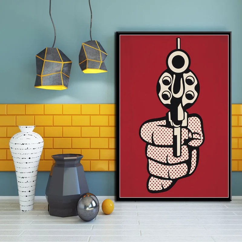 Поп-арт художественное произведение Роя Lichtenstein художественная живопись Шелковый Холст плакат настенный домашний декор