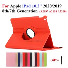 

For iPad 10.2 Stand Cover for iPad 8th 7th Generation Tablet 360 Protection Multi-Angle Viewing Stand Pu Leather Smart Case Capa
