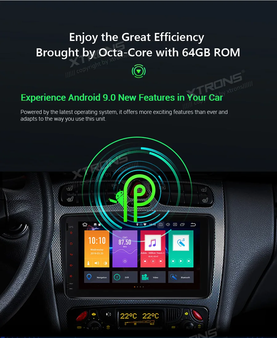 XTRONS " Android 9,0 Octa Core автомобильный стерео Мультимедиа для Mercedes-Benz A-W168 C-W203 CLK-W209 G-W463 виано gps Системы без DVD