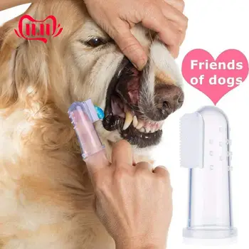 

2020 New Hot Selling Super Soft Pet Finger Toothbrush Teddy Dog Brush Bad Breath Tartar Teeth Tool Dog Cat Cleaning Supplies