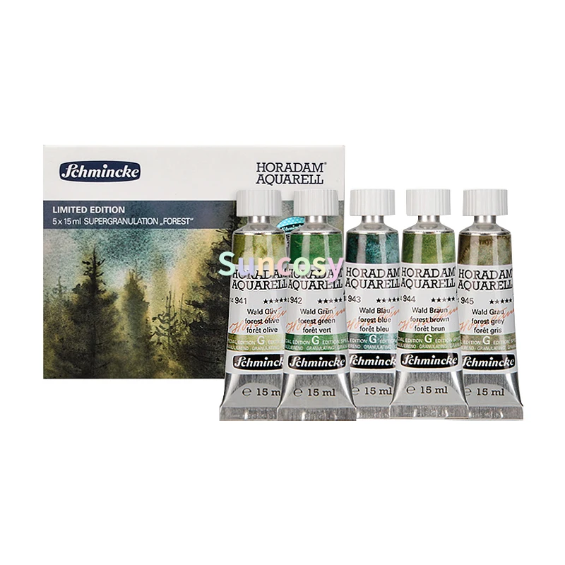  Schmincke - HORADAM® AQUARELL - finest artists' watercolours,  green-olive - 15 ml : Arts, Crafts & Sewing