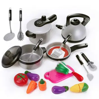 

iPlay, iLearn Kids Kitchen Pretend Play Toys, Cooking Set, Pots and Pans, Cookware Playset Gift for 3, 4, 5 Years Old