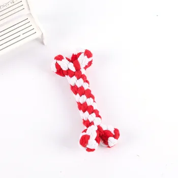 

Pets dogs pet supplies Silent hand-knitted cotton rope Pet toy bones Durable Braided Bone Rope