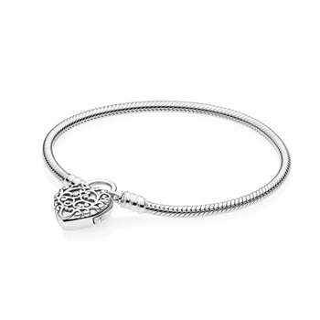 

Authentic 925 Sterling Silver Moments Regal Heart Europe Bracelet Fit Original Women Bead Charm Bangle Gift DIY Jewelry
